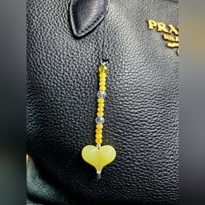 Bohemian Trinkets Semi-Precious Tiny Bite Bag Charm Lemon Coulis
